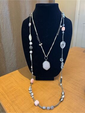 Silpada Sterling Silver Soapstone Necklace set